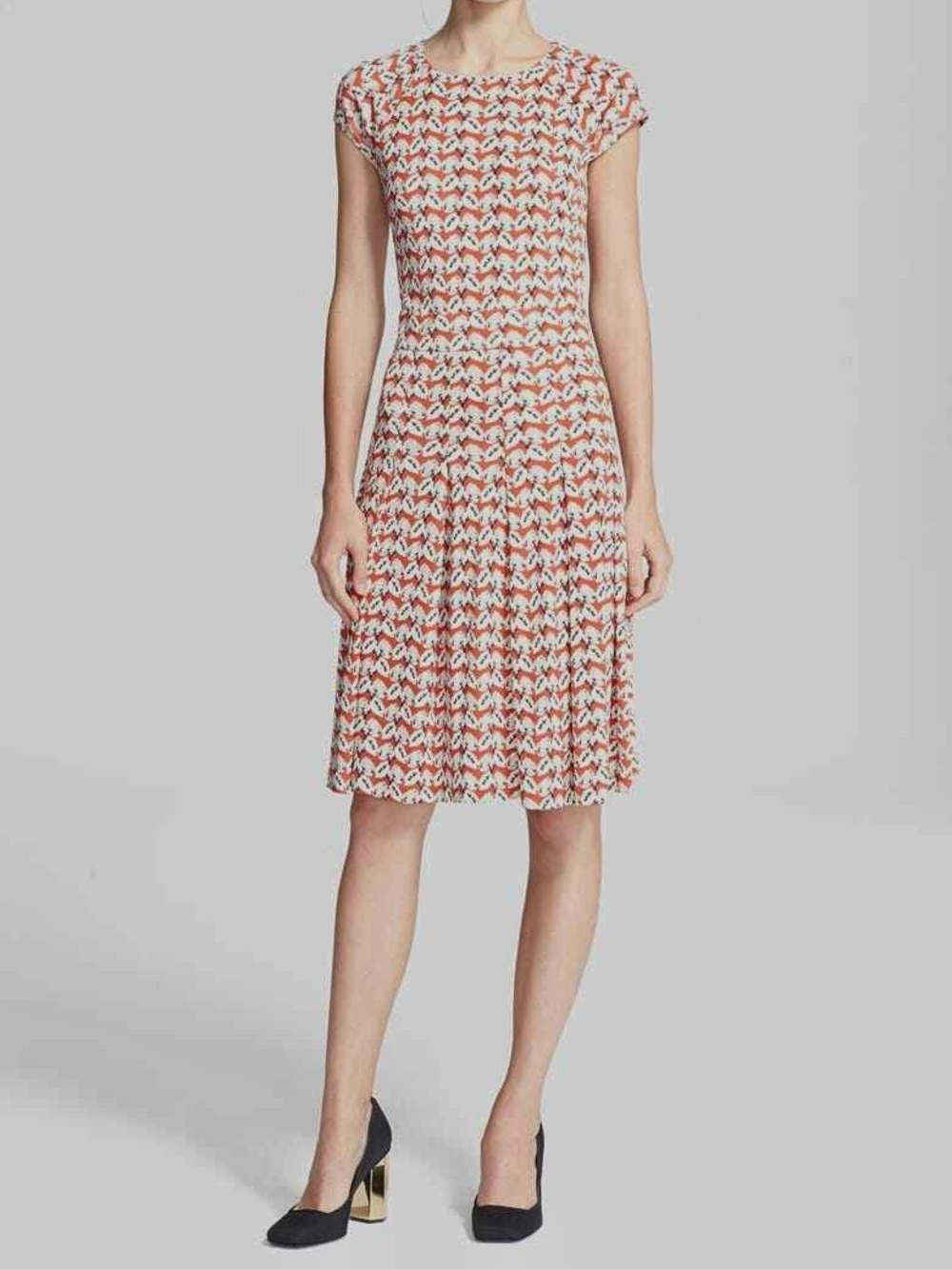 Tory Burch Sophia Silk Dress in Poppy Print Designer Luxury Medium